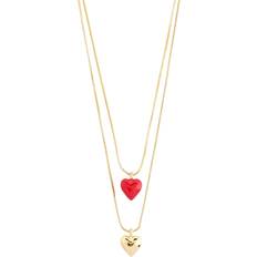 Pilgrim Guldpläterad Halsband Pilgrim Maeve Necklace Set - Goldplated/Guld