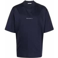 Marni Bomuld Logo T-Shirt - Blå