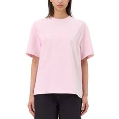 Ganni T-shirts Ganni Heavy Cotton Drop Shoulder Heart T-Shirt - Chalk Pink