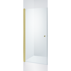 Viktorija Brusedør 80x200 cm Klart Glas Guld Profil