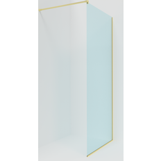 Dija Brusevæg 90x200 cm Klart Glas Guld Profil