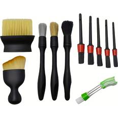 Car Wash Tools & Equipment Temu Car Detailing Brush Set 11pcs