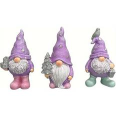 Temu Vintage Purple Resin Gnome Garden Statues Set of 3