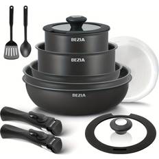 Temu Induction Hob Pans of 13 Cookware Set with lid