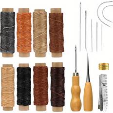 Hobbymaterial Temu Leather Waxed Thread 21pcs 8 Color 264 Yards