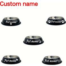 Pets Temu Personalized Stainless Dog Bowl for Small Medium