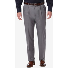 Men - Silver Pants Haggar Premium Comfort Classic Fit Dress Pant - Grey