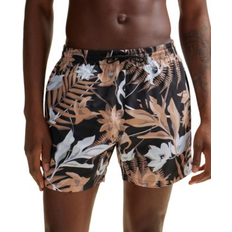 HUGO BOSS Men Swimming Trunks HUGO BOSS Tropical-Print Quick-Drying Swim Shorts - Medium Beige