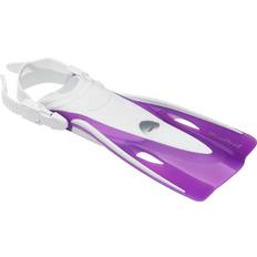 Purple Diving & Snorkeling Reef ScubaDotCom, Blue Adjustable Bay Kids Fins