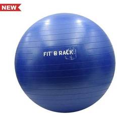 Blue Gym Balls Gymball Fit & Rack 65cm