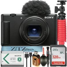 Compact Cameras Sony JumboBuys, ZV-1 II Digital Camera (Black) for Vloggers with SanDisk 128GB Memory Card ZeeTech Accessory Bundle