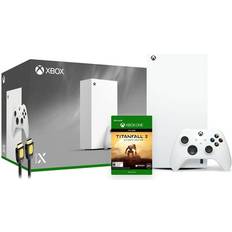 Game Consoles Microsoft Hyper-Tech (Record S/N) Xbox Series X 1TB All-Digital Robot White Console and Wireless Controller Bundle with Titanfall 2 Full Game and Mytrix High Speed HDMI