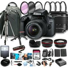 Built-In & External DSLR Cameras Canon Al's Variety, EOS 4000D (Rebel T100) DSLR Camera w/EF-S 18-55mm F/3.5-5.6 Zoom Lens 100S Sling Backpack 64GB Memory Cards Professional Photo Bundle (40pc Bundle)