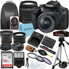 DSLR Cameras Canon JumboBuys, EOS 2000D Rebel T7 DSLR Camera with EF-S 18-55mm Zoom Lens SanDisk 128GB Memory Card Tripod Case Wideangle Lenses ZeeTech Accessory Bundle