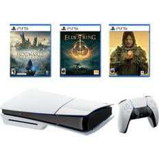 Game Consoles Sony Hyper-Tech (Record S/N) PlayStation 5 Disc Slim Version 1TB SSD PS5 Console with Wireless Controller with EldenRing Hogwarts Legacy & Death Stranding Director s Cut CFI-2015 PS5