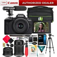 Digital Cameras Canon Beach Camera, EOS R50 Mirrorless Camera Dual Lens Kit 18-45mm & 55-210mm RF-S IS STM Lenses Deco Gear Bundle with Photography Bag Microphone Tripod Software & Much More AUTHORIZED PARTNER