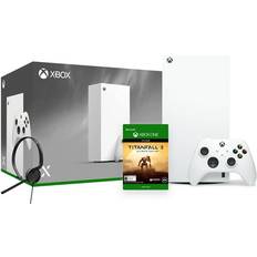 Game Consoles Microsoft Hyper-Tech (Record S/N) Xbox Series X 1TB All-Digital Robot White Console and Wireless Controller Bundle with Titanfall 2 Full Game and Mytrix Chat Headset