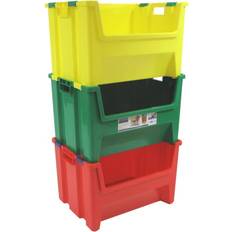 Taurus Pack 'n' Stack Set Three 13 Gallon Storage Box