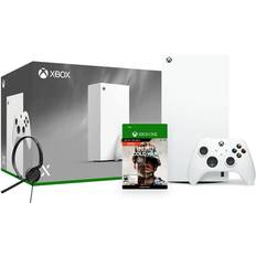 Game Consoles Microsoft Hyper-Tech (Record S/N) Xbox Series X 1TB All-Digital Robot White Console and Wireless Controller Bundle with Call of Duty: Black Ops Cold War Full Game and Mytrix Chat Headset