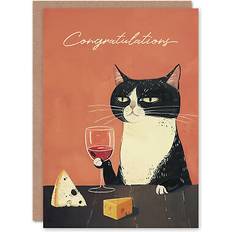 ARTERY8 Tuxedo Cat Wine and Cheese Lover Fun