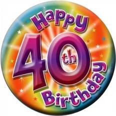 Party Supplies Amscan 40th Birthday Badge 15cm