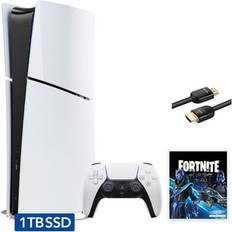 Game Consoles Sony Hyper-Tech (Record S/N) 2023 New PlayStation 5 Slim Digital Edition Fortnite Cobalt Star Bundle and Mytrix 8K HDMI Ultra High Speed Cable White Slim PS5 1TB PCIe SSD Gaming Console