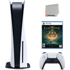 Game Consoles Sony Pro-Distributing, Playstation 5 Disc Version Console with Elden Ring and Cleaning Cloth