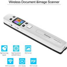 Suzicca Exclusive OutLet, Scanner Wifi 1050DPI High Speed Portable Wand Document & Images Scanner A4 Size JPG/PDF Formate LCD Display for Business Reciepts Books