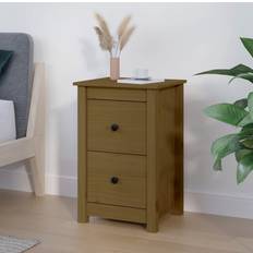 Pine Bedside Tables Ebern Designs 4 Drawer Brown 61.5cm H X 40cm W X 35cm D Bedside Table