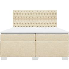 Sängar & Madrasser vidaXL mit Matratze Creme 200x200 cm Boxspringbett