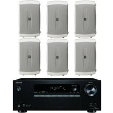 External Speakers with Surround Amplifier Onkyo 5.2 Channel Full 4K Bluetooth AV Home Theater Receiver Set Of 6