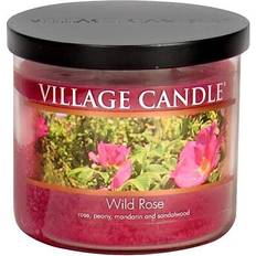 Village Candle Wild Rose 17 oz Pink Scented Candle