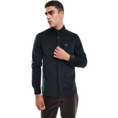 Corduroy Clothing Fred Perry Long Sleeve Cord Shirt - Dark Green