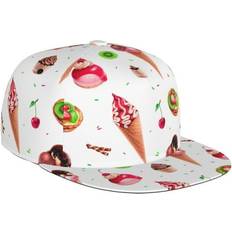 Caps Cywemop Snapback Hat For Men - Ice Cream Fruit Tart Print