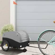 Cykelanhængere & Efterløbere vidaXL Cykelanhænger 30 kg Jern Sort Og Grå