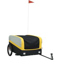 Bicycle Carts & Tandem Bike Trailers vidaXL Bike Trailer Black Yellow 45 kg Iron