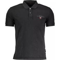 Napapijri Polo Shirts Napapijri Elegant Black Embroidered Polo - Black