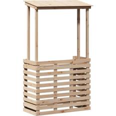 Furu Barbord Utemöbler vidaXL with Roof 112.5 x 57 x 195.5 cm Outdoor Bar Table