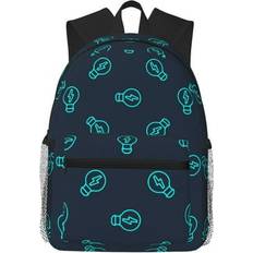 Cywemop Travel Laptop Backpack - Blue Light Bulbs