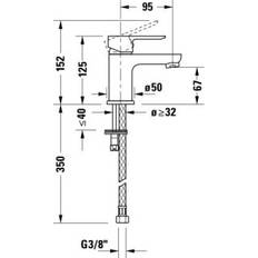Duravit D-Code Single Lever Small Basin Mixer