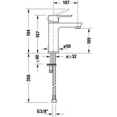 Duravit D-Code Single Lever Medium Basin Mixer