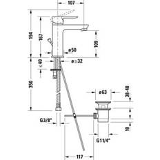 Duravit D-Code Single Lever Medium Basin Mixer