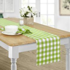 Lintex Rustic Buffalo Plaid Cotton Fabric Table Runner 70 Tablecloth Green