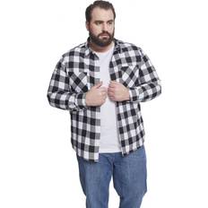 Flonel Skjorter Urban Classics Checked Flanell Shirt - Black/White