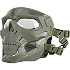 Avluz Taktisk Airsoft Hel Ansiktsmask Grön