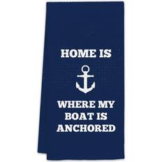 OEKO-TEX Kitchen Towels Temu Navy Blue Nautical 1 pc Kitchen Towel