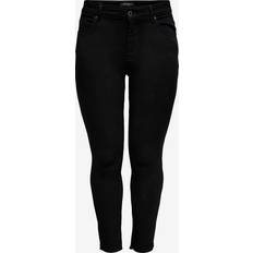 Only Carmakoma Carwilly Regusk Ak Raw Jeans - Svart