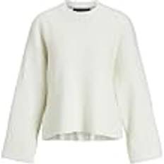 Jack & Jones Dam Tröjor Jack & Jones Jxsigga Olika Crew Neck Stickad VaniljIce/Detalj/Skyway Neck Piping