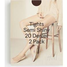 H&M Denier Tights 2-Pack - Brown