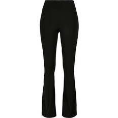 3XL Tights Urban Classics Ladies's Recycled High-Waist Flared Leggings - Black